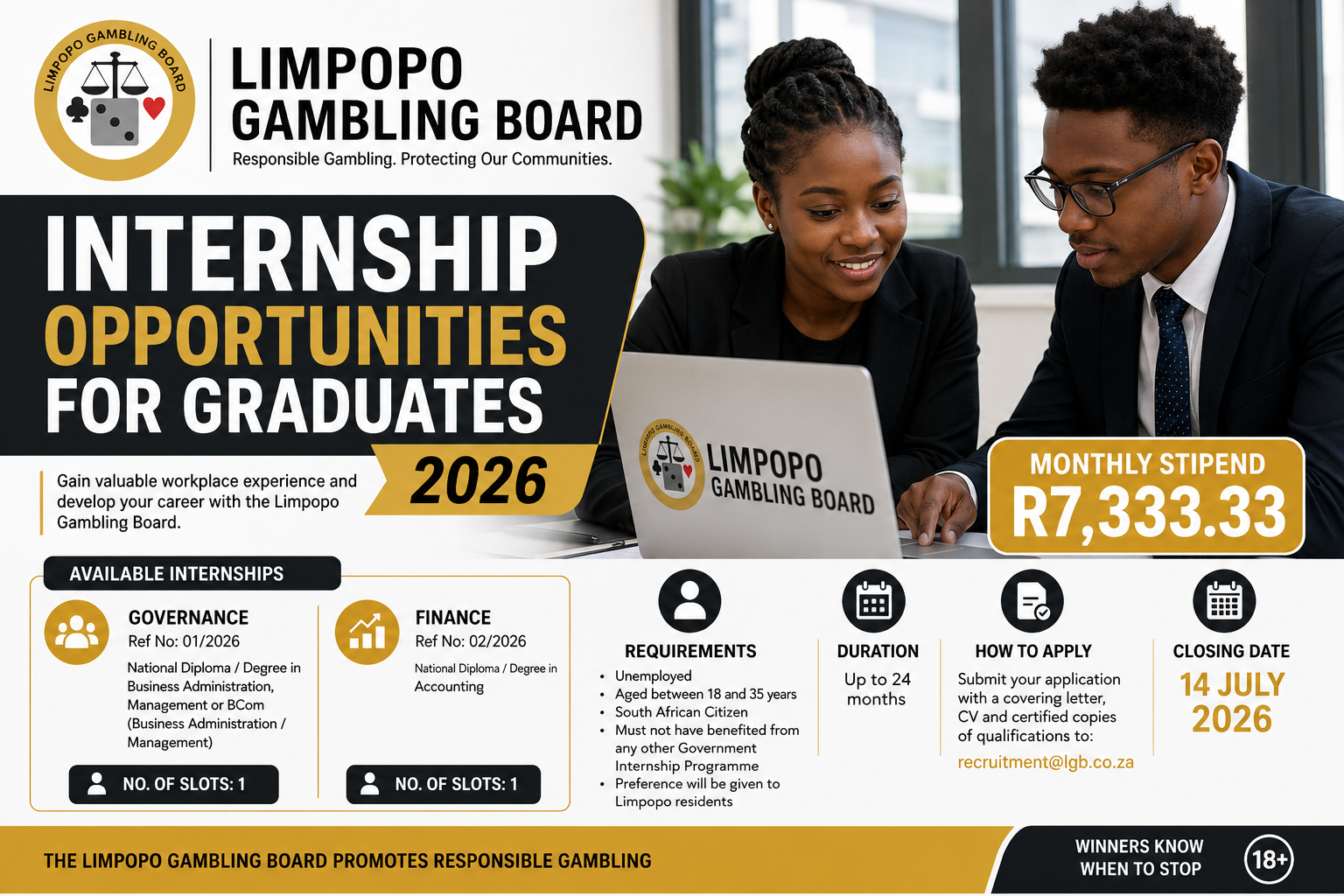 Limpopo Gambling Board Internship 2026