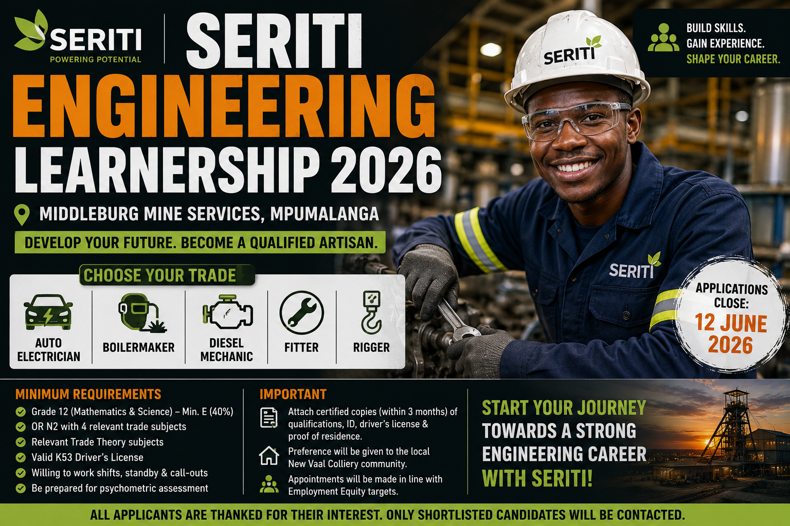 Seriti Engineering Learnership 2026